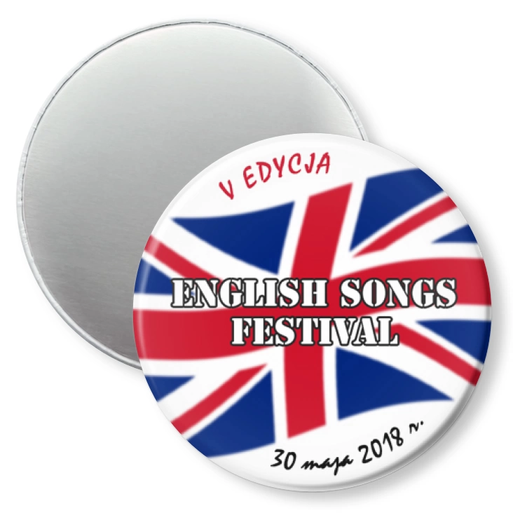 przypinka magnes English Songs Festival