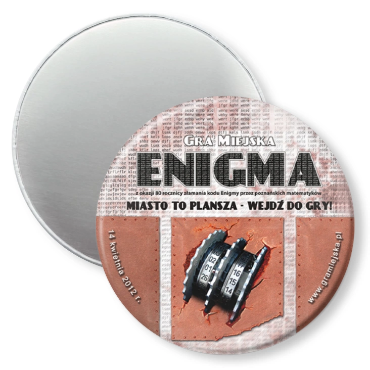 przypinka magnes Gra Miejska - Enigma