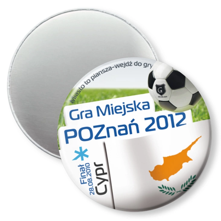 przypinka magnes Gra Miejska - Poznań 2012 - Cypr