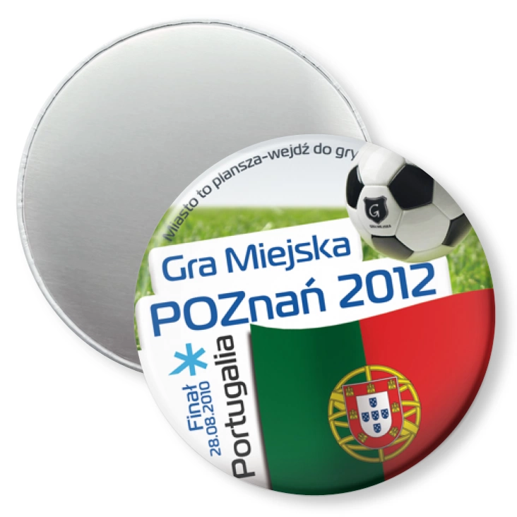 przypinka magnes Gra Miejska - Poznań 2012 - Portugalia