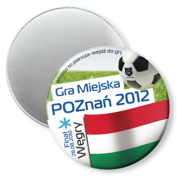 przypinka magnes Gra Miejska - Poznań 2012 - Węgry