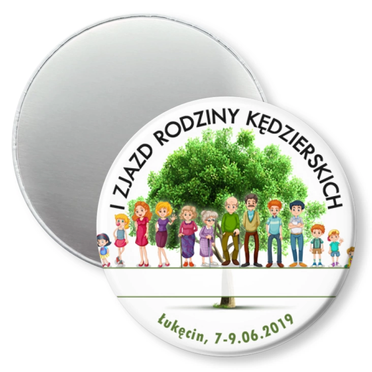 przypinka magnes I Zjazd Rodziny Kędzierskich