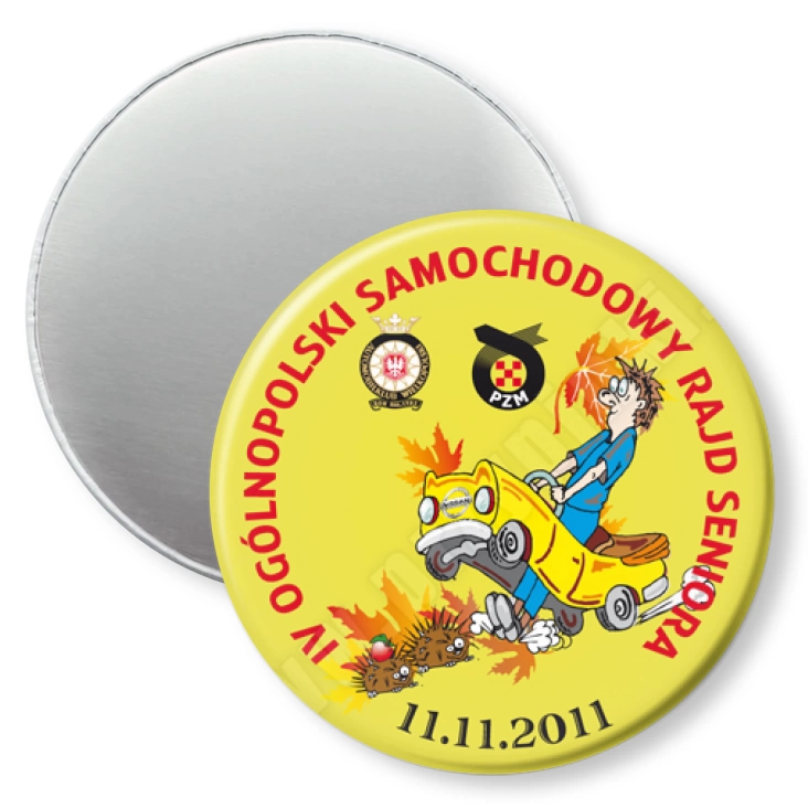 przypinka magnes IV Ogólnopolski Samochodowy Rajd Seniora