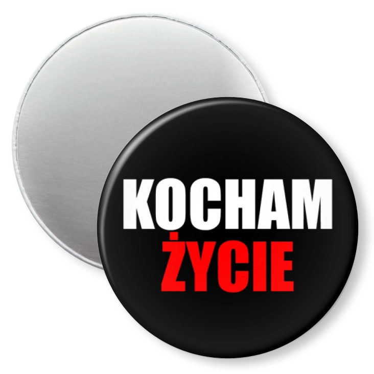 przypinka magnes Kocham życie