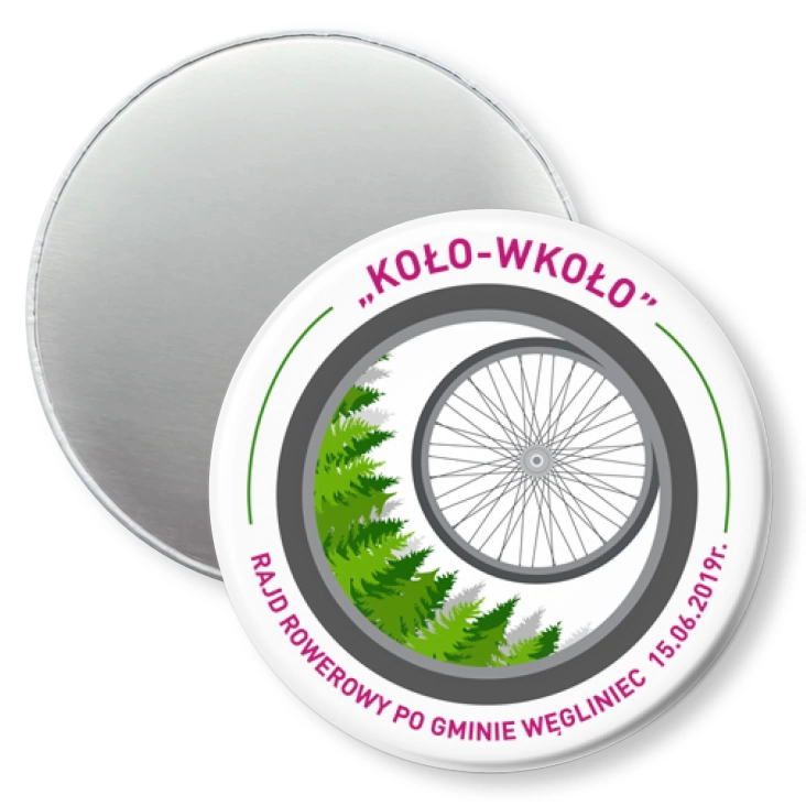 przypinka magnes Koło w Koło Węgliniec 2019