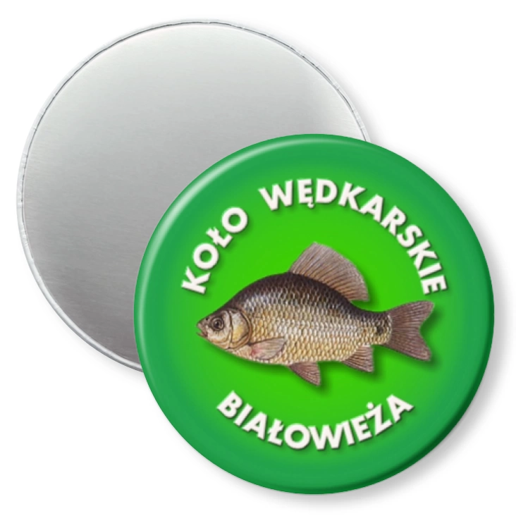 przypinka magnes Koło Wędkarskie Białowieża