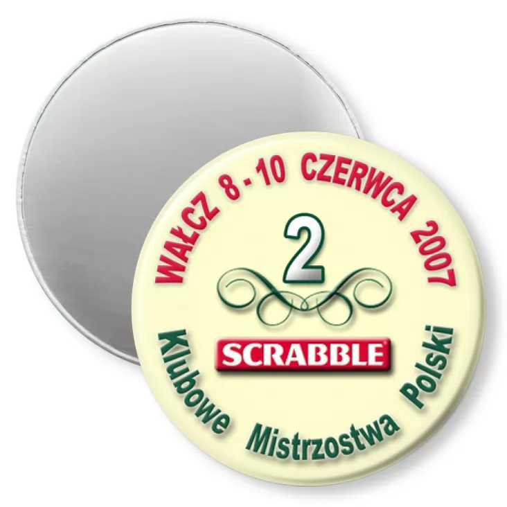 przypinka magnes Mistrzostwa w Scrablach - Wałcz 2007