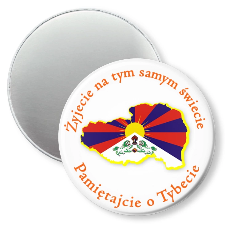przypinka magnes Pamiętajcie o Tybecie