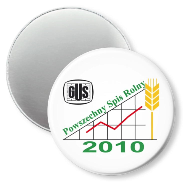 przypinka magnes Powszechny Spis Rolny 2010