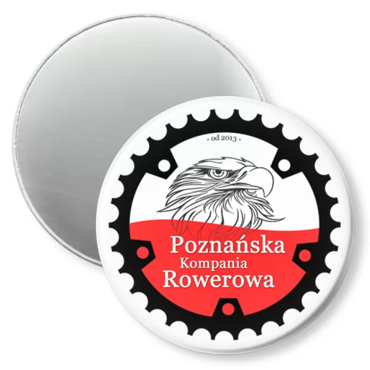 przypinka magnes Poznańska Kompania Rowerowa