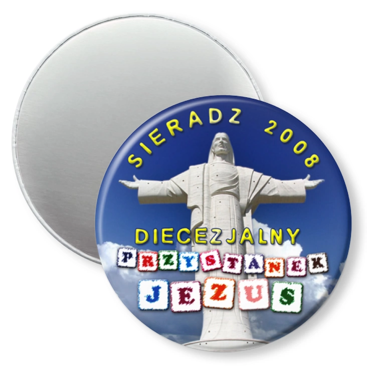 przypinka magnes Przystanek Jezus Sieradz