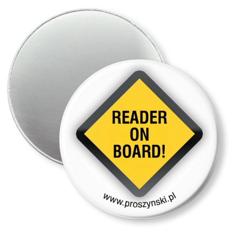 przypinka magnes Reader on board