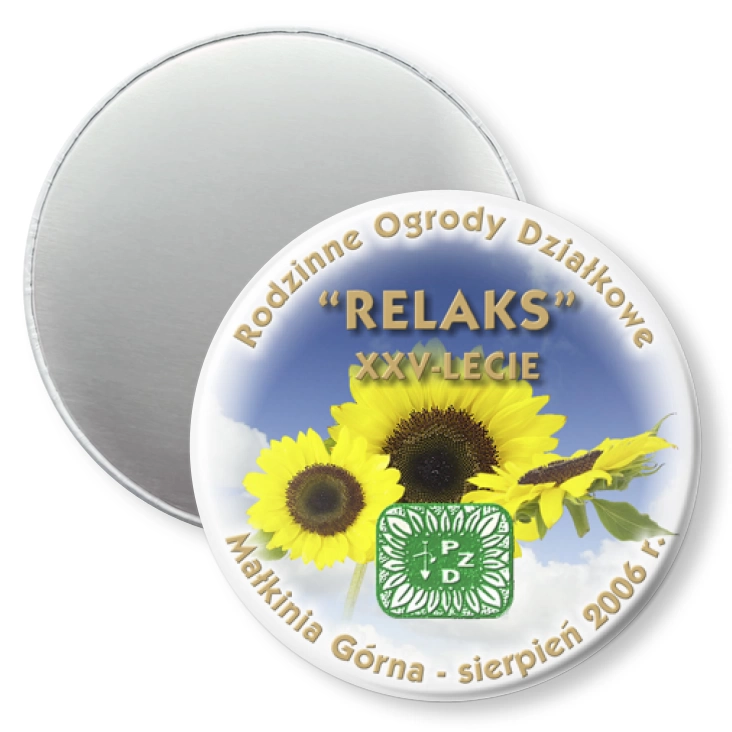 przypinka magnes RELAKS - XXV-lecie