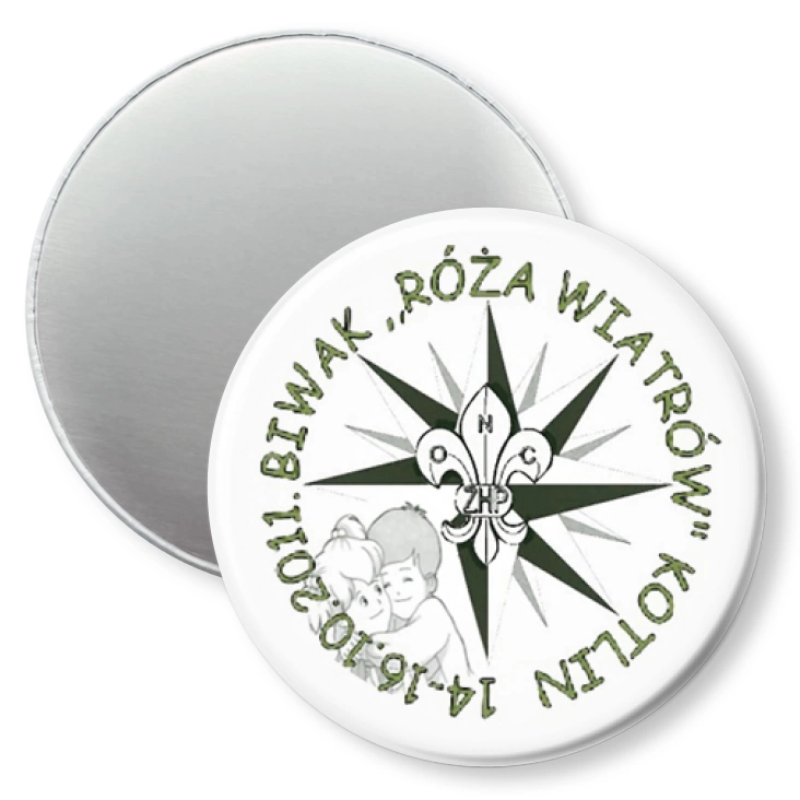przypinka magnes Róża Wiatrów