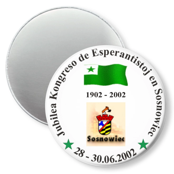 przypinka magnes Sosnowiec 2002