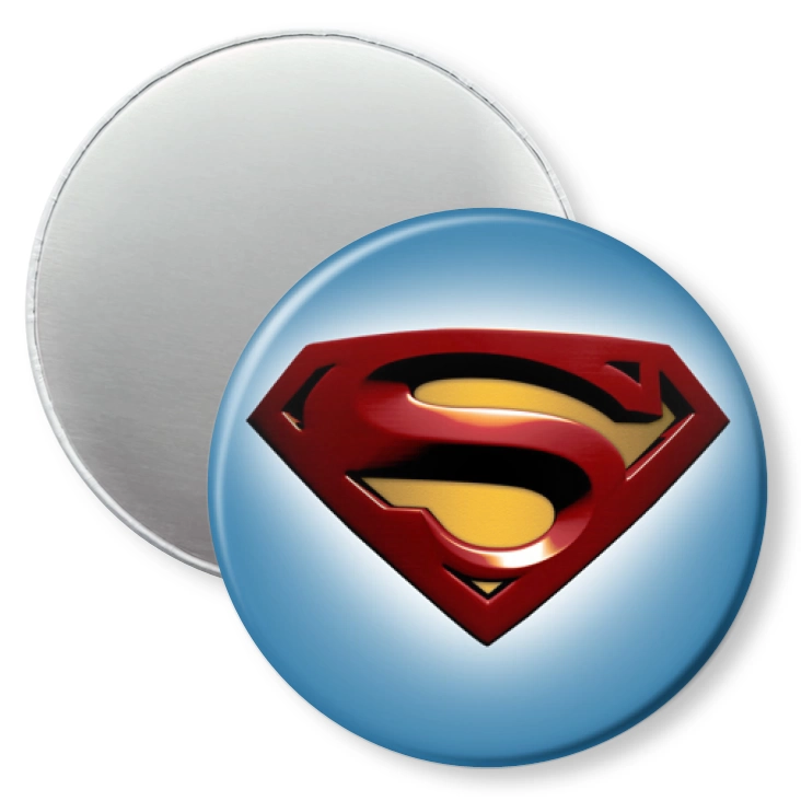 przypinka magnes Superman niebieski