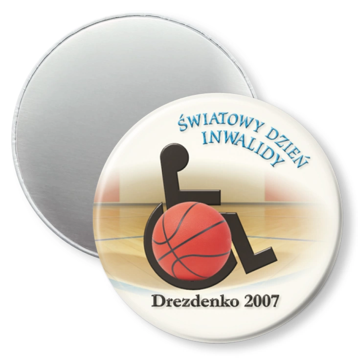 przypinka magnes Światowy Dzień Inwalidy 2007