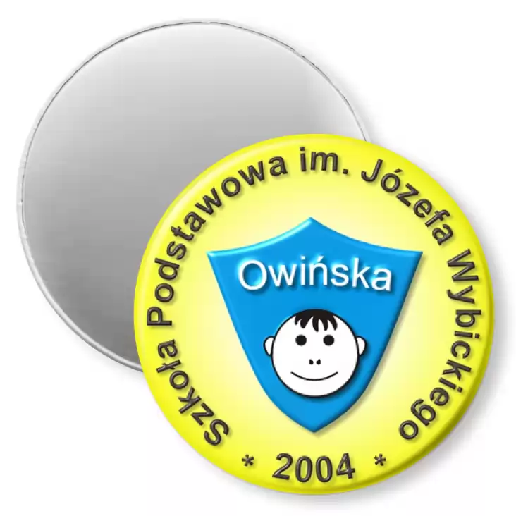 przypinka magnes Szkoła Podstawowa im. Józefa Wybickiego- Owińska 2004