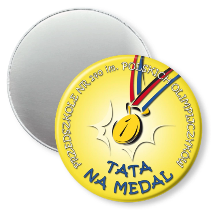 przypinka magnes Tata na medal