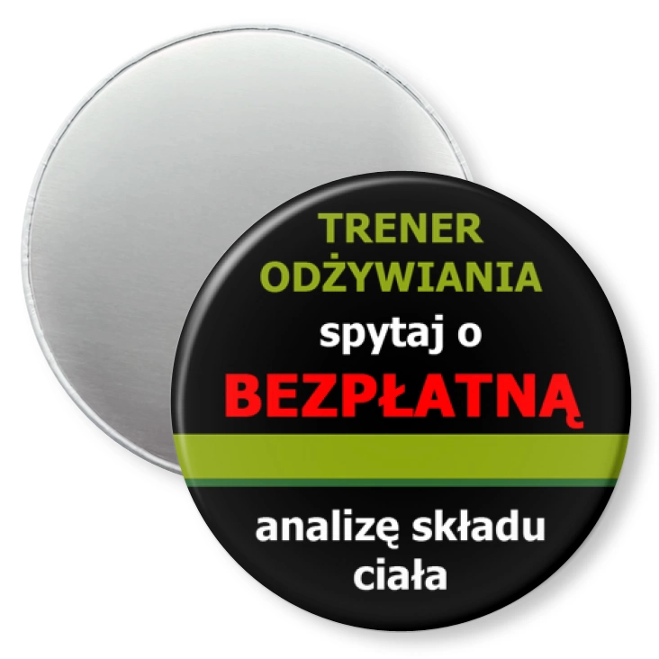 przypinka magnes Trener odżywiania 4