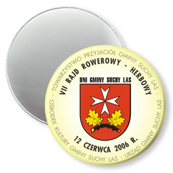 przypinka magnes VII Rajd Rowerowy - Herbowy
