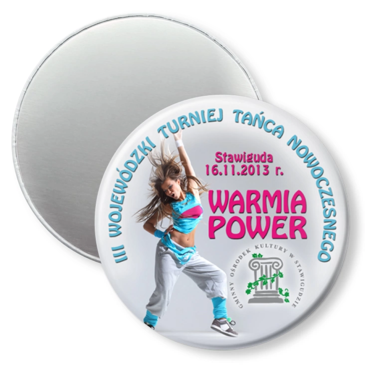 przypinka magnes Warmia Power 2013