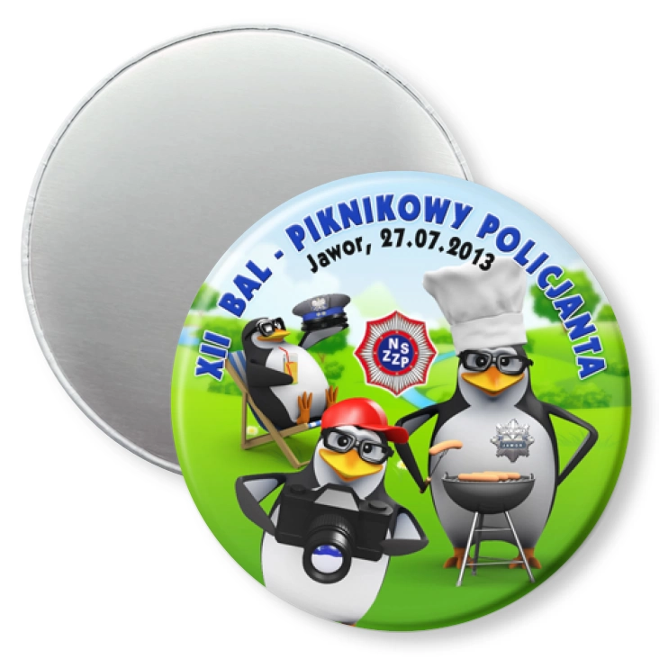 przypinka magnes XII Bal Piknikowy Policjanta - Jawor 2013