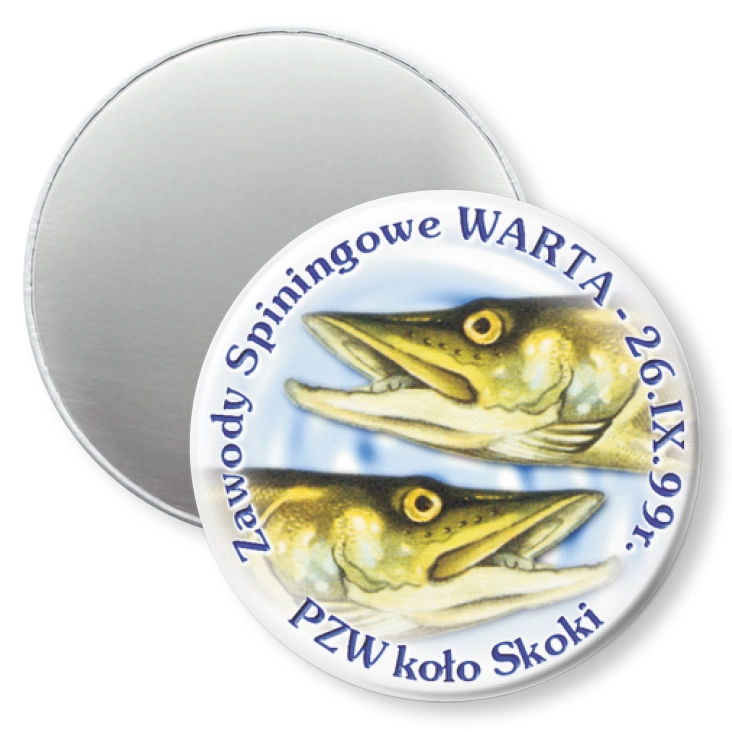 przypinka magnes Zawody Spiningowe WARTA