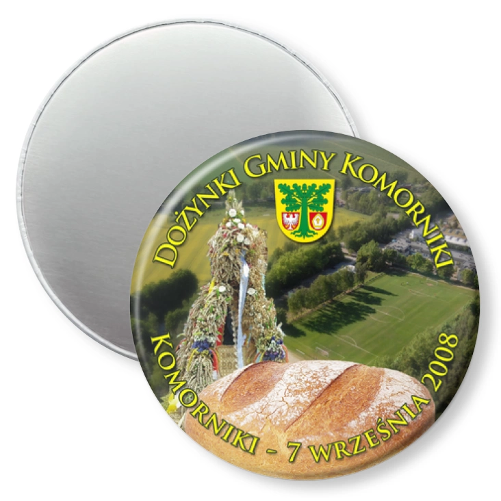 przypinka magnes Dożynki Gminy Komorniki 2008