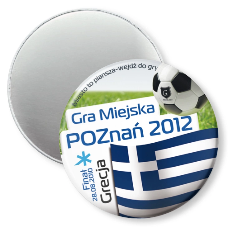 przypinka magnes Gra Miejska - Poznań 2012 - Grecja