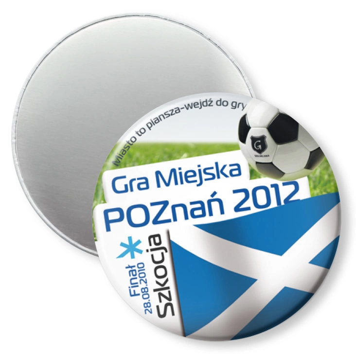 przypinka magnes Gra Miejska - Poznań 2012 - Szkocja