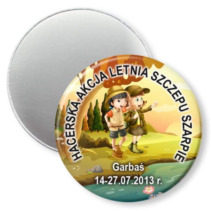 przypinka magnes Harcerska Akcja Letnia Szczepu Szarpie