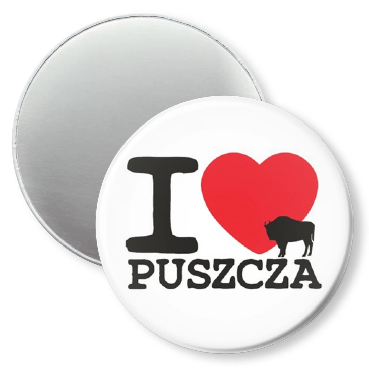 przypinka magnes I love Puszcza