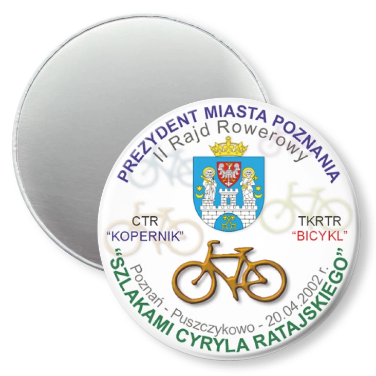 przypinka magnes II Rajd Rowerowy Szlakami Cyryla Ratajskiego