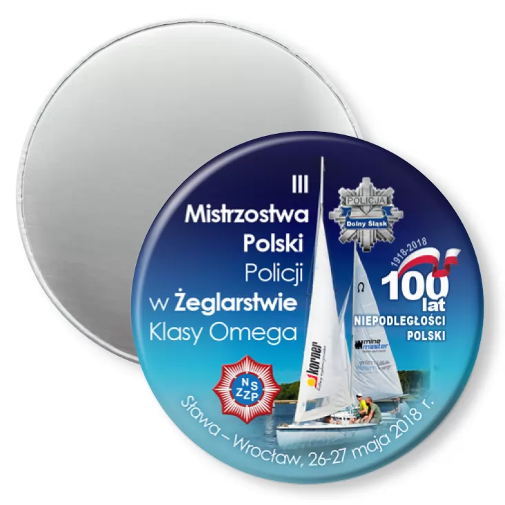 przypinka magnes III Mistrzostwa Polski Policji w Żeglarstwie