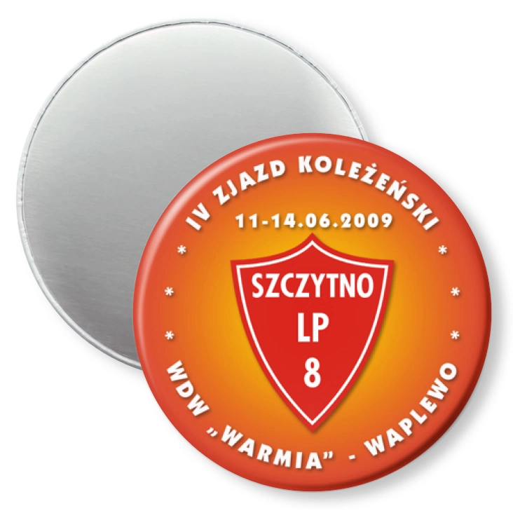 przypinka magnes IV Zjazd Koleżeński WDW WARMIA - Waplewo