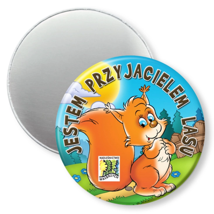 przypinka magnes Jestem Przyjacielem Lasu