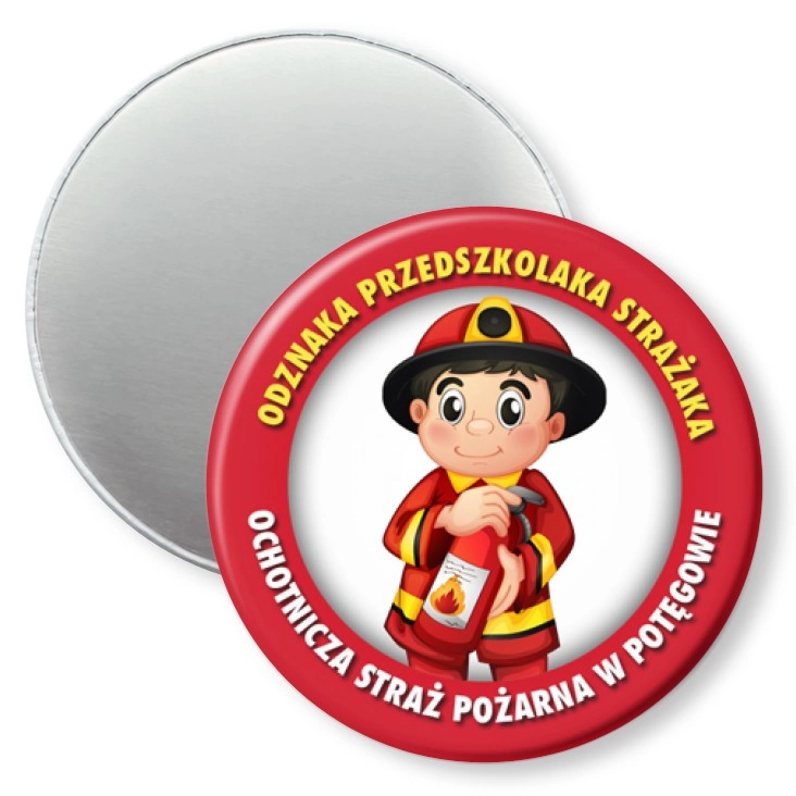 przypinka magnes Ochotnicza Straż Pożarna w Potęgowie