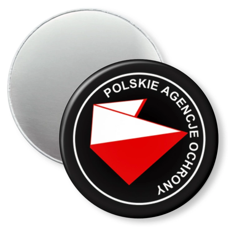 przypinka magnes Polskie Agencje Ochrony
