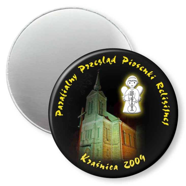 przypinka magnes Parafialny Przegląd Piosenki Religijnej Kraśnica 2009