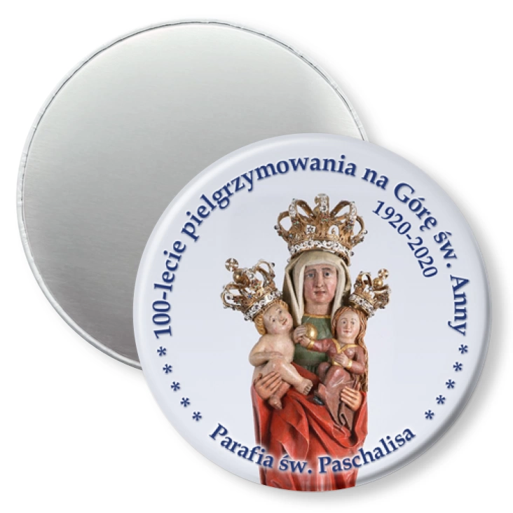 przypinka magnes 100-lecie pielgrzymowania na Górę Św. Anny