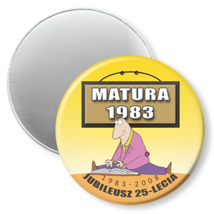 przypinka magnes 25 lecie matury 1983