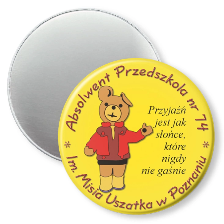 przypinka magnes Absolwent przedszkola nr 74