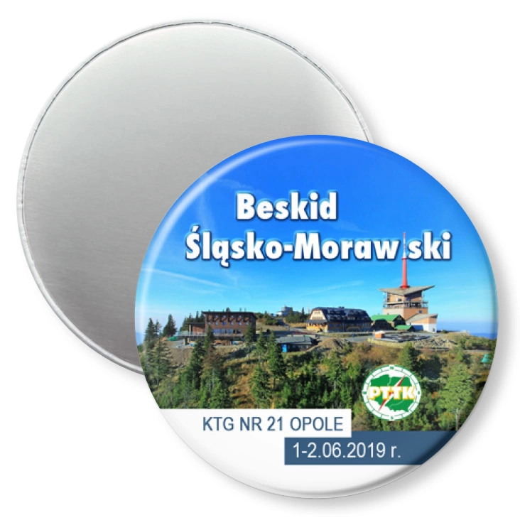 przypinka magnes Beskid Śląsko-Morawski