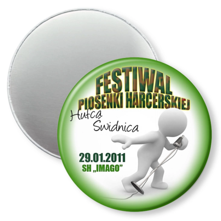 przypinka magnes Festiwal Piosenki Harcerskiej - Hufiec Świdnica