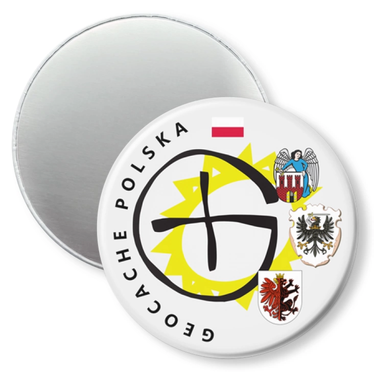 przypinka magnes Geocache Polska