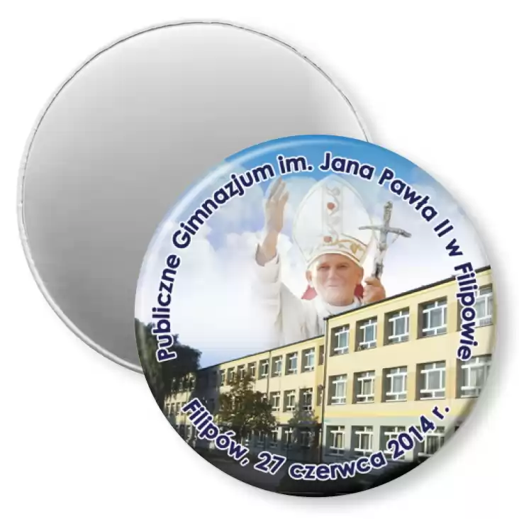 przypinka magnes Gimnazjum im. Jana Pawła II w Filipowie
