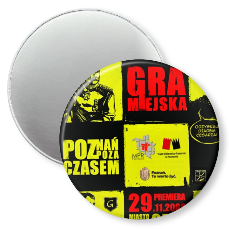 przypinka magnes Gra Miejska Poznań