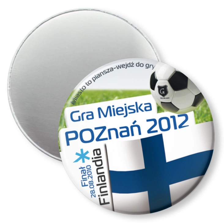 przypinka magnes Gra Miejska - Poznań 2012 - Finlandia