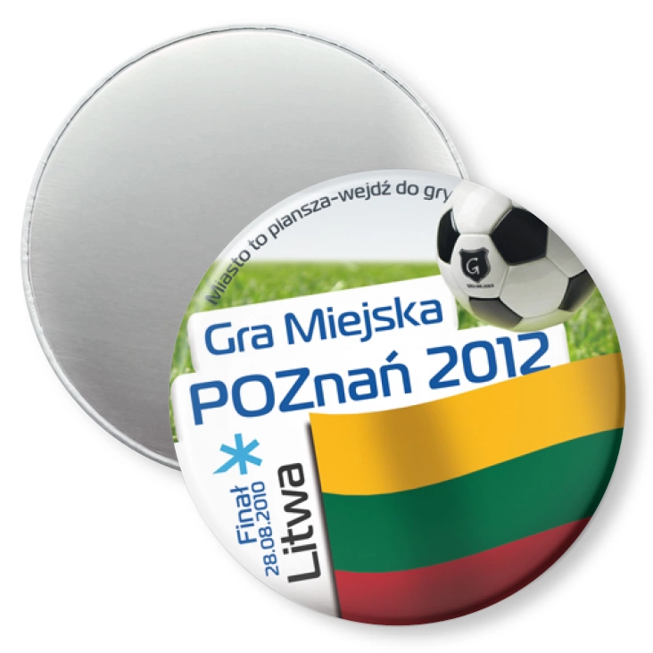 przypinka magnes Gra Miejska - Poznań 2012 - Litwa